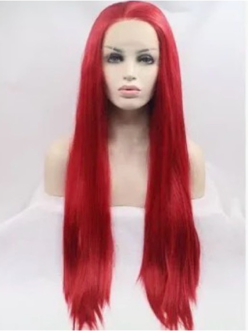 Long Straight Red 32 inch Women's Wig - Lace Front - Bold Red Hair